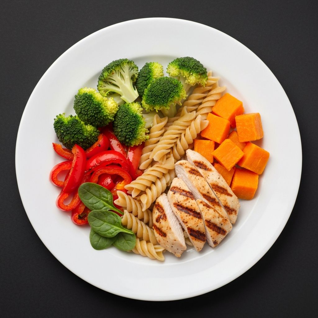 Балансирана храна на плочи