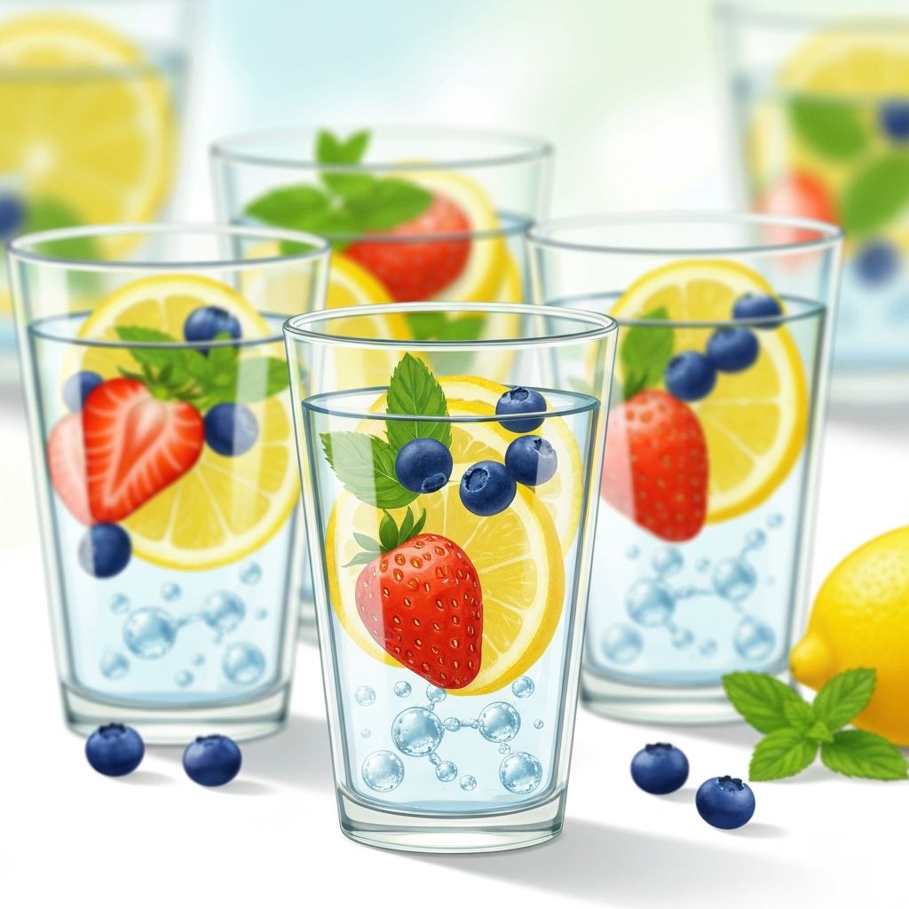 Хидратација - чаше воде са воћем